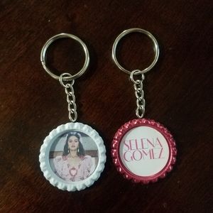 Selena Gomez Bottle Cap Keychains